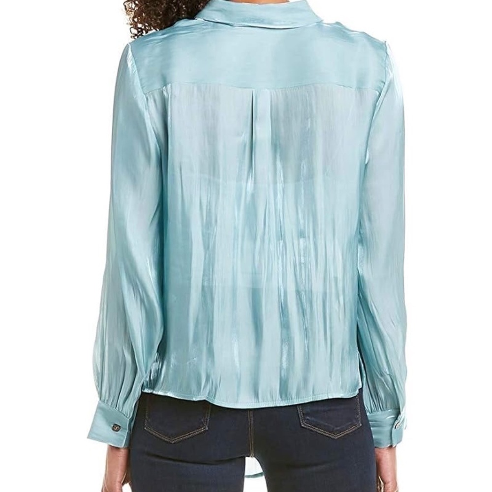 Vince Camuto Womens Iridescent Button Up Shirt Size Small - Picture 2 of 9